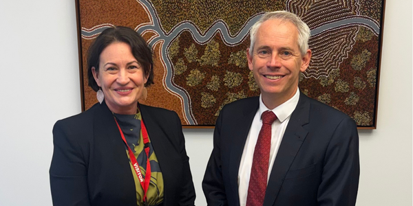 CEO Kate Raymond with Hon Andrew Giles MP_advocacy_employerincentives
